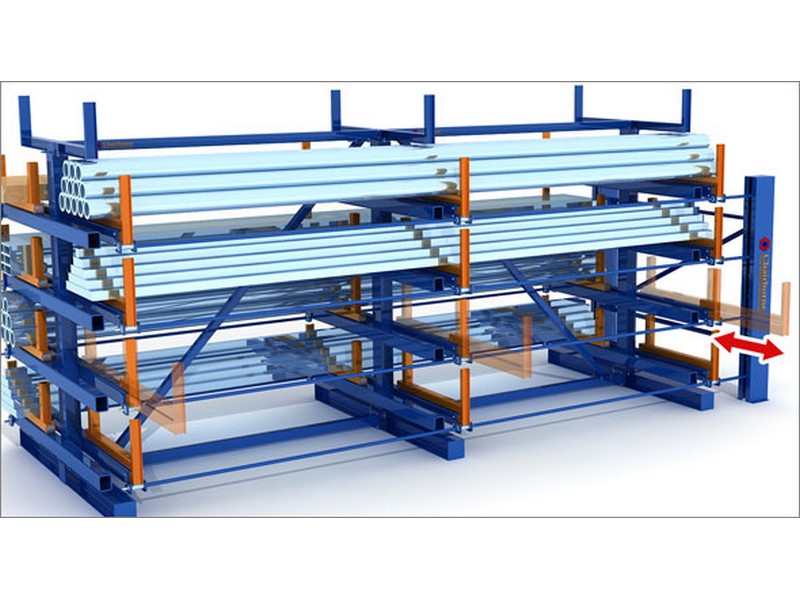 Cantilever roll out racking